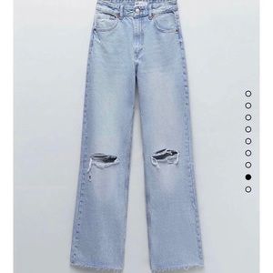Zara wide leg jeans light blue